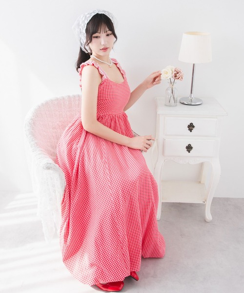 美品⁂センソユニコ⁂ロングワンピース ジャンスカ チェック総柄