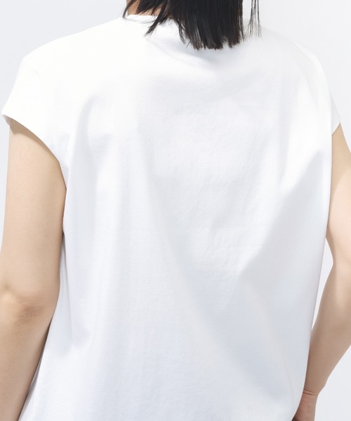 TIGORA(ティゴラ)の「ティゴラ TIGORA UVカットコットンフレンチスリーブTシャツ(Tシャツ/カットソー・レディース・ライトベージュ/ブラック/ホワイト/ペールイエロー・S/XL/M/L)」の20枚目の写真