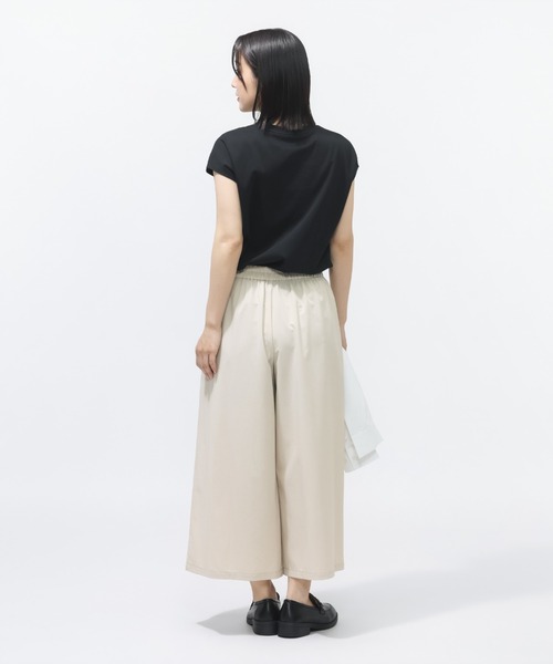 TIGORA(ティゴラ)の「ティゴラ TIGORA UVカットコットンフレンチスリーブTシャツ(Tシャツ/カットソー・レディース・ライトベージュ/ブラック/ホワイト/ペールイエロー・S/XL/M/L)」の11枚目の写真
