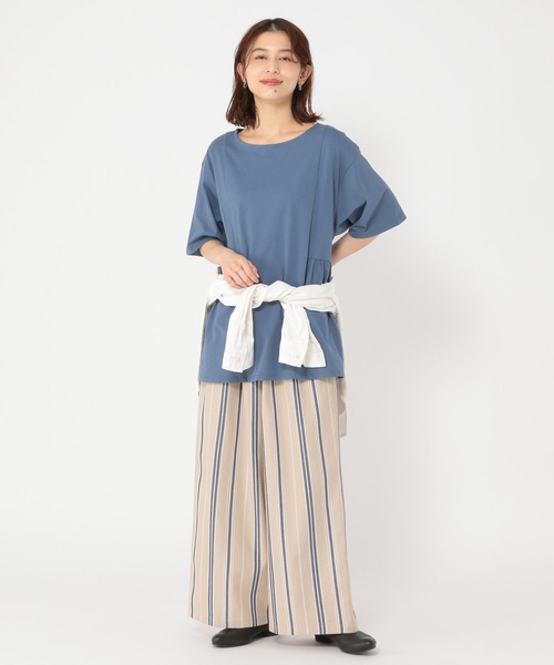 セール】USAコットンギャザーチュニック（Tシャツ/カットソー