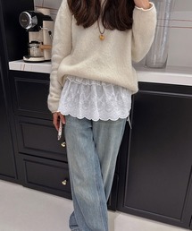 Chiina（チーナ）の「Chiina / レースレイヤードスカート（スカート）」