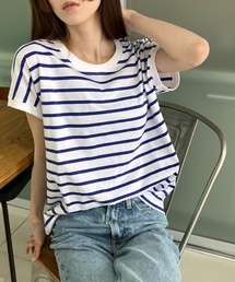 ボーダーフレンチスリーブTシャツ