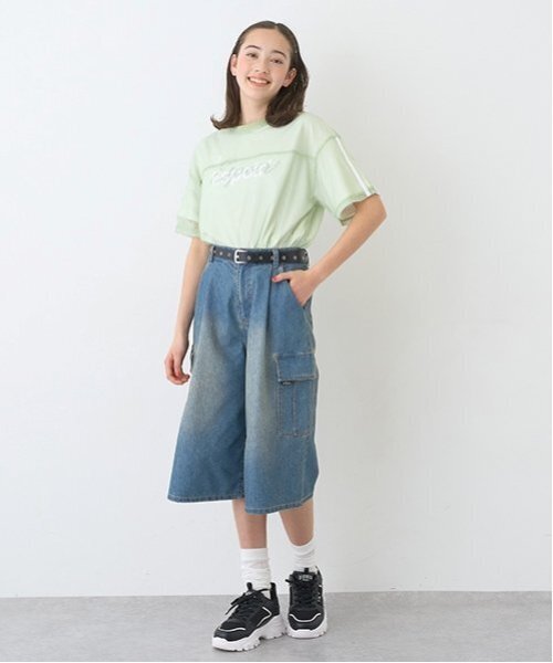 セール】【ニコ☆プチ掲載】デニムハーフパンツ（デニムパンツ）｜pom