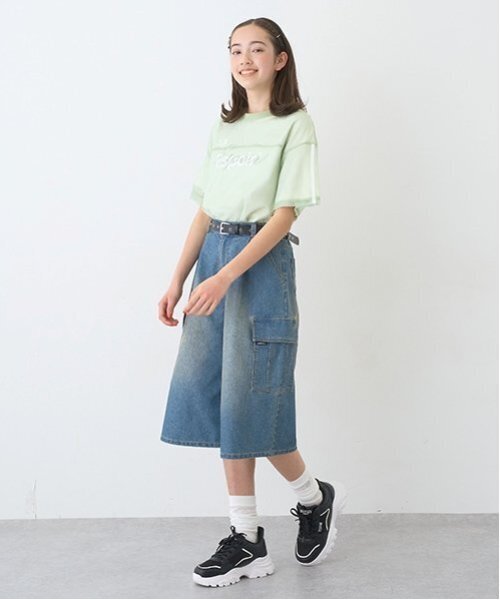 半額以下！★新品タグ付★ポンポネットジュニア　デニムパンツ L2024年秋冬物 半額以下！☆新品タグ付☆ポンポネットジュニア デニムパンツ