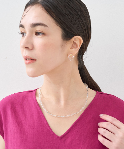 collex（コレックス）の「【dignif】クリアドットネックレス（ネックレス・レディース・クリア・フリー）」の2枚目の写真