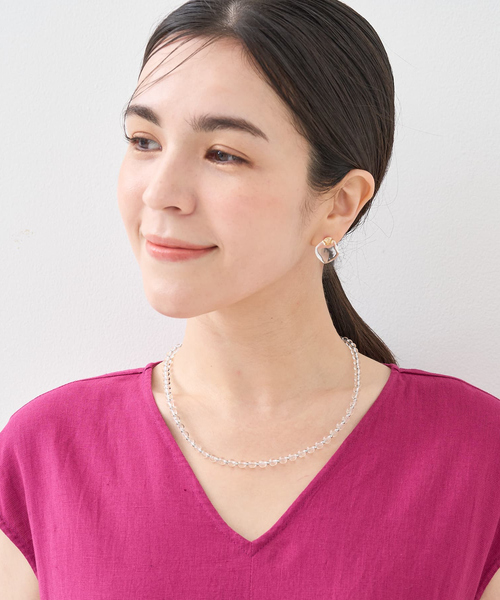 collex（コレックス）の「【dignif】クリアドットネックレス（ネックレス・レディース・クリア・フリー）」の3枚目の写真