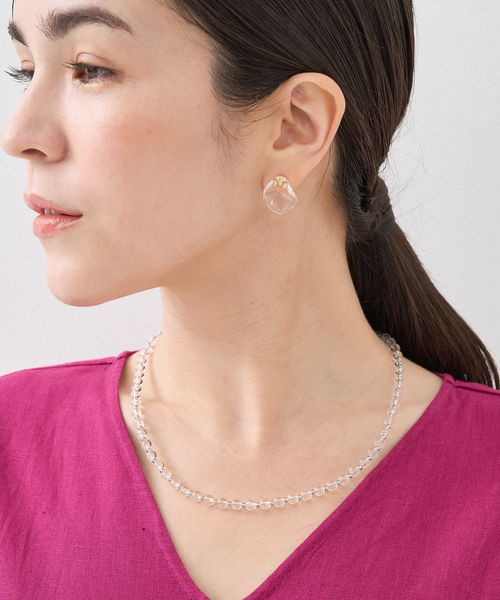 collex（コレックス）の「【dignif】クリアドットネックレス（ネックレス・レディース・クリア・フリー）」の4枚目の写真