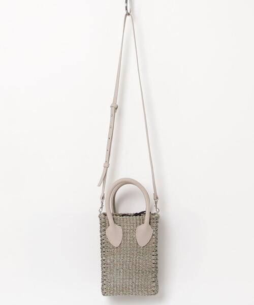 POMTATA（ポンタタ）の「POMTATA/ポンタタ/STR ABACA SHOULDER/P3022（ショルダーバッグ・レディース・グレー/イエロー・F）」の3枚目の写真