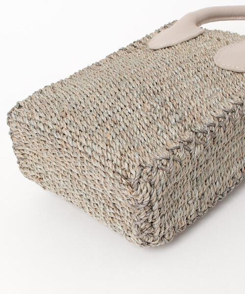 POMTATA（ポンタタ）の「POMTATA/ポンタタ/STR ABACA SHOULDER/P3022（ショルダーバッグ・レディース・グレー/イエロー・F）」の4枚目の写真
