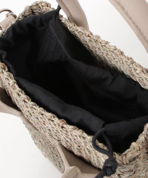 POMTATA（ポンタタ）の「POMTATA/ポンタタ/STR ABACA SHOULDER/P3022（ショルダーバッグ・レディース・グレー/イエロー・F）」の5枚目の写真