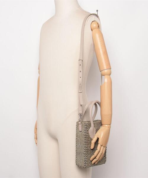 POMTATA（ポンタタ）の「POMTATA/ポンタタ/STR ABACA SHOULDER/P3022（ショルダーバッグ・レディース・グレー/イエロー・F）」の6枚目の写真