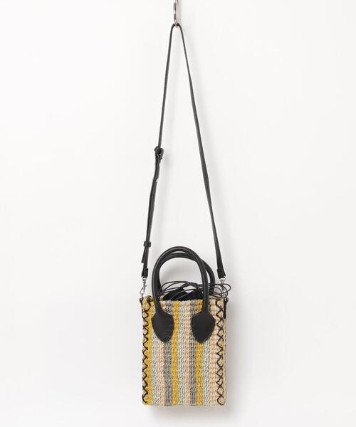 POMTATA（ポンタタ）の「POMTATA/ポンタタ/STR ABACA SHOULDER/P3022（ショルダーバッグ・レディース・グレー/イエロー・F）」の7枚目の写真