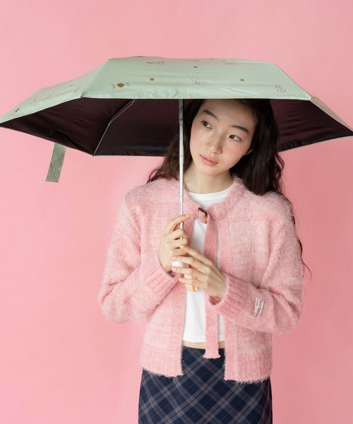 Casselini(キャセリーニ)の「Casselini(キャセリーニ)【Wpc. × Casselini】完全遮光 晴雨兼用タトゥー柄折りたたみ傘(折りたたみ傘・レディース・ブラック/ホワイト/グリーン・FREE)」の3枚目の写真