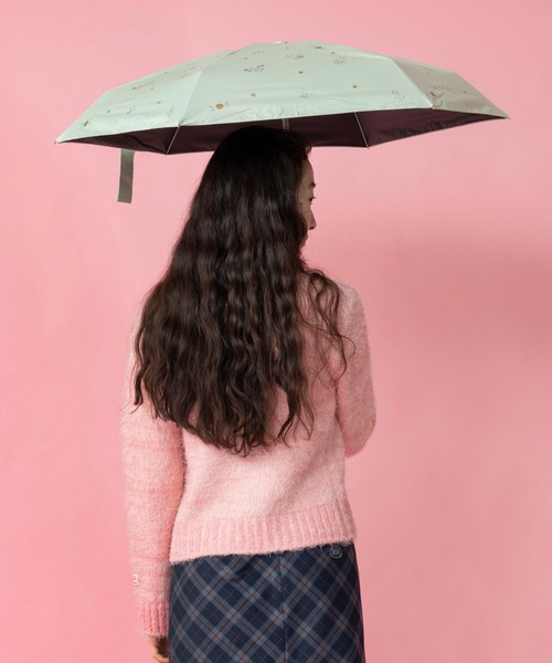 Casselini(キャセリーニ)の「Casselini(キャセリーニ)【Wpc. × Casselini】完全遮光 晴雨兼用タトゥー柄折りたたみ傘(折りたたみ傘・レディース・ブラック/ホワイト/グリーン・FREE)」の5枚目の写真