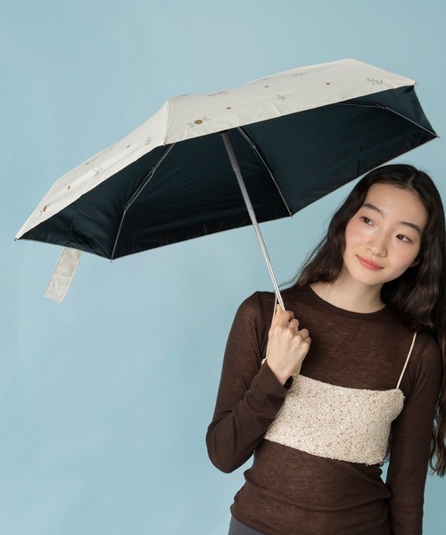 Casselini(キャセリーニ)の「Casselini(キャセリーニ)【Wpc. × Casselini】完全遮光 晴雨兼用タトゥー柄折りたたみ傘(折りたたみ傘・レディース・ブラック/ホワイト/グリーン・FREE)」の8枚目の写真