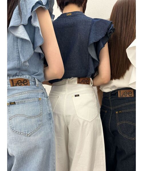 Lee（リー）の「【Leeコラボ】Vネックフリルタックブラウス（シャツ/ブラウス・レディース・オフホワイト/ブルー/インディゴブルー・FREE）」の16枚目の写真