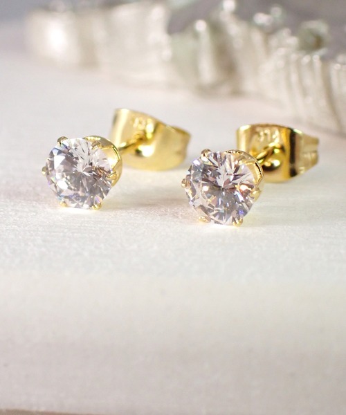 CERCA(チェルカ)の「HaRu*/ハート&キューピッド 最高級ジルコニアピアス(4mm)(ピアス(両耳用)・レディース・A/B・FREE)」の2枚目の写真