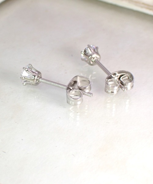 CERCA(チェルカ)の「HaRu*/ハート&キューピッド 最高級ジルコニアピアス(4mm)(ピアス(両耳用)・レディース・A/B・FREE)」の6枚目の写真