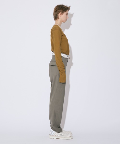 beautiful people（ビューティフルピープル）の「light wool tropical  slim pants（スラックス・レディース・カーキ/ダークオリーブ/ブラック・38/36/40）」の7枚目の写真