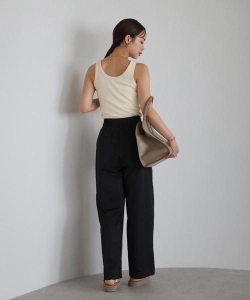 ENC(エンク)の「basic tank top / ベーシックタンクトップ(タンクトップ・レディース・キナリ/チャコールグレー/ブラック・FREE)」の22枚目の写真