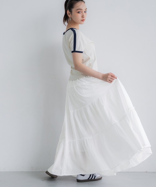 coca(coca)(コカ)の「ティアードスカート(スカート・レディース・ブラック/ホワイト・SHORT/LONG)」の19枚目の写真