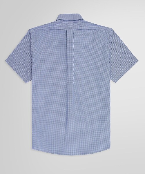 BROOKS BROTHERS(ブルックスブラザーズ)の「スーピマコットンストレッチ ギンガムチェック ショートスリーブ ドレスシャツ Regular Fit(ビジネスシャツ・メンズ・ブルー/ライトブルー・17.5/16.5/17/16/15.5/15 /14.5)」の5枚目の写真