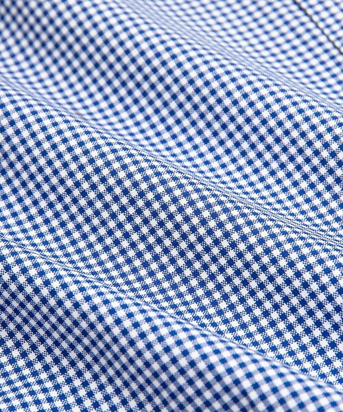 BROOKS BROTHERS(ブルックスブラザーズ)の「スーピマコットンストレッチ ギンガムチェック ショートスリーブ ドレスシャツ Regular Fit(ビジネスシャツ・メンズ・ブルー/ライトブルー・17.5/16.5/17/16/15.5/15 /14.5)」の6枚目の写真