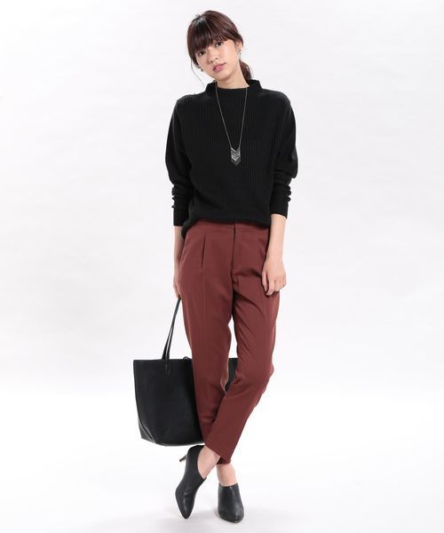 VIS(ビス)の「裏起毛タックパンツ(その他パンツ・レディース・ブラウン/ブラック系その他/ブラック・MEDIUM/SMALL)」の13枚目の写真