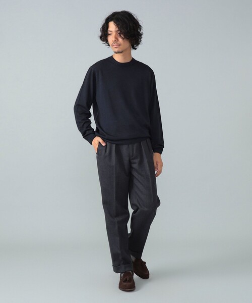 BRILLA per il gusto（ブリッラペルイルグースト）の「FILIPPO DE LAURENTIIS / 12ゲージ ウール ガーメントダイ クルーネックニット（ニット/セーター・メンズ・ブルー系その他2/ブラック系その他2/ネイビー・48/46/44/52/50）」の22枚目の写真