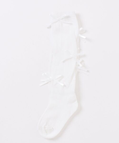 aimoha(アイモハ)の「【aimoha-KIDS-】サイドリボン付きミドルソックス(ソックス/靴下・キッズ・グレー/ピンク/ホワイト/イエロー・SMALL/MEDIUM/LARGE)」の6枚目の写真
