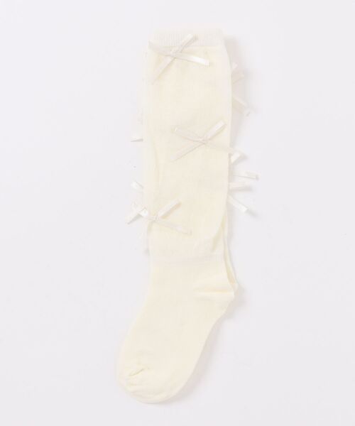 aimoha(アイモハ)の「【aimoha-KIDS-】サイドリボン付きミドルソックス(ソックス/靴下・キッズ・グレー/ピンク/ホワイト/イエロー・SMALL/MEDIUM/LARGE)」の16枚目の写真