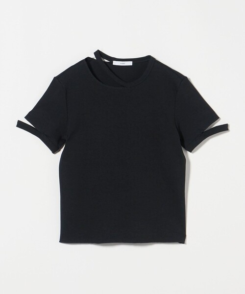 ★新品ASTRAET アストラット コットン フライス トリム UネックTシャツ ASTRAET＞コットン フライス トリム UネックTシャツ