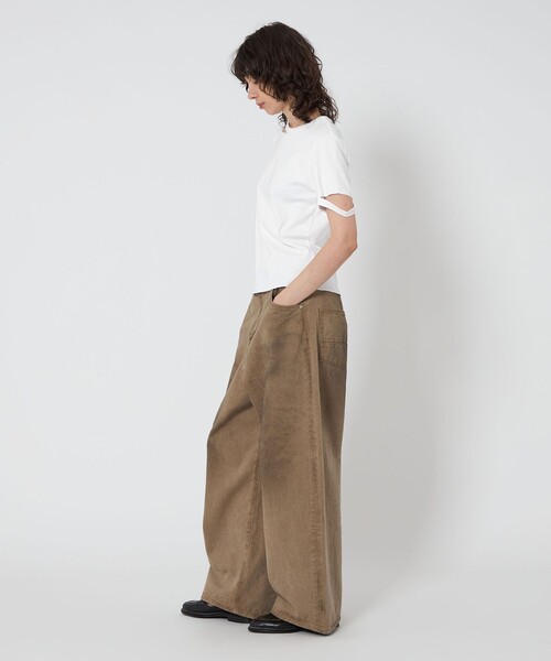 ★新品ASTRAET アストラット コットン フライス トリム UネックTシャツ 5400025Y0003_l1_a001.jpg