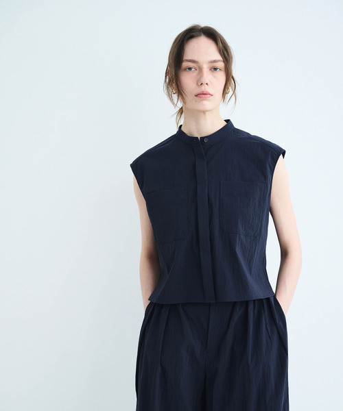 N.O.R.C(ノーク)の「ナイロンタスランノースリーブシャツ【AIRY MOTION】(シャツ/ブラウス・レディース・ブルー/ネイビー・フリー)」の3枚目の写真