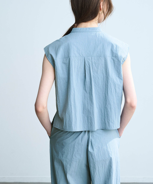 N.O.R.C(ノーク)の「ナイロンタスランノースリーブシャツ【AIRY MOTION】(シャツ/ブラウス・レディース・ブルー/ネイビー・フリー)」の10枚目の写真