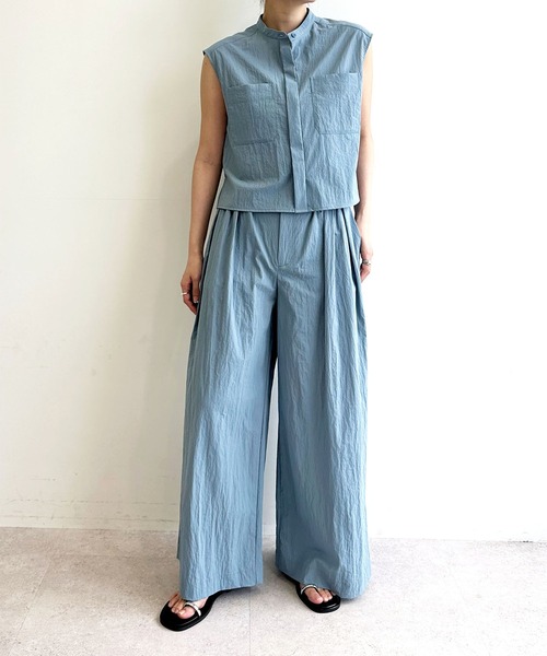 N.O.R.C(ノーク)の「ナイロンタスランノースリーブシャツ【AIRY MOTION】(シャツ/ブラウス・レディース・ブルー/ネイビー・フリー)」の13枚目の写真