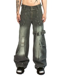 BlindMindStudios（ブラインドマインドスタジオズ）の「【BLIND MIND STUDIOS】Heavyweight 2IN1 Jeans / 【ブラインドマインドスタジオズ】ヘビーウェイトワイドデニムパンツ（デニムパンツ）」