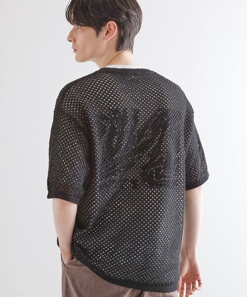 tk.TAKEO KIKUCHI(ティーケータケオキクチ)の「サマーメッシュアンサンブル(Tシャツ/カットソー・メンズ・ブラック/オリーブ/ライトグレー・02/03)」の2枚目の写真