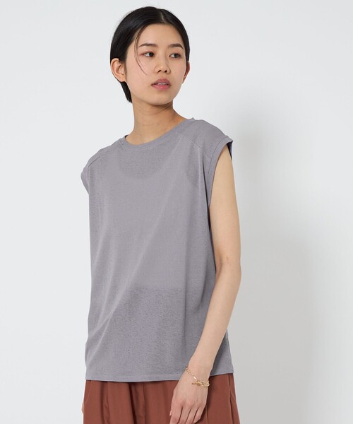 美品タグ付き　アトリエダンタン　ノースリーブトップス【未使用に近い】 セール】＜CITEN＞エッセンシャルシアーノースリーブT（タンク