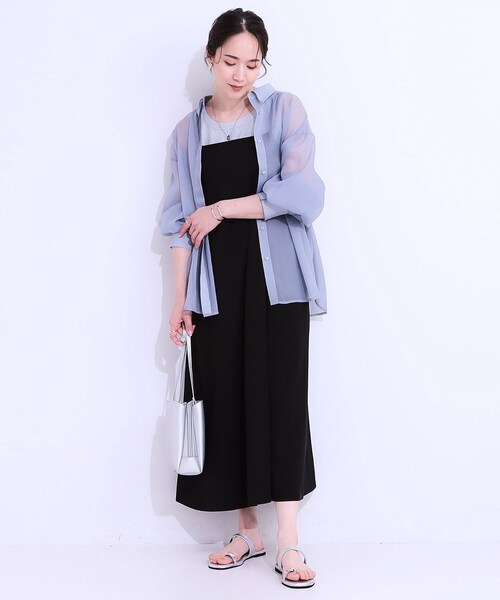 Cutie Blonde（キューティーブロンド）の「大人の上品なシアー感 オーガンジー シアーシャツ（シャツ/ブラウス・レディース・チャコールグレー/ライトブルー/ライトグレー/ピンク系・00）」の15枚目の写真