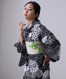 花火模様 浴衣反物 黒地 絞り浴衣反物「チャーミング花火 黒」女性浴衣 レディース浴衣