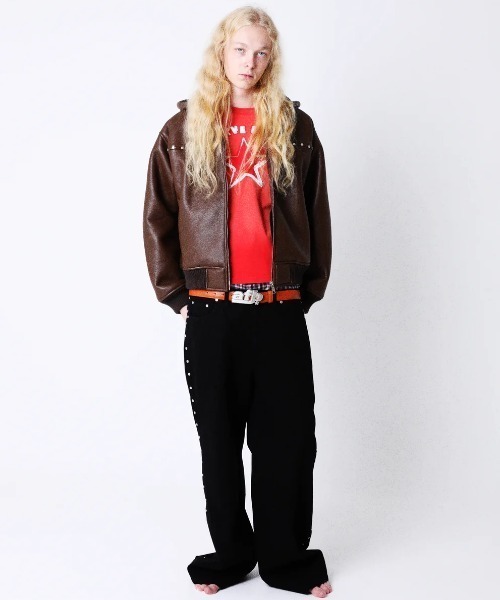 AFB / エーエフビー】STUDDED BAGGY PANTS | 417 エディフィス(417
