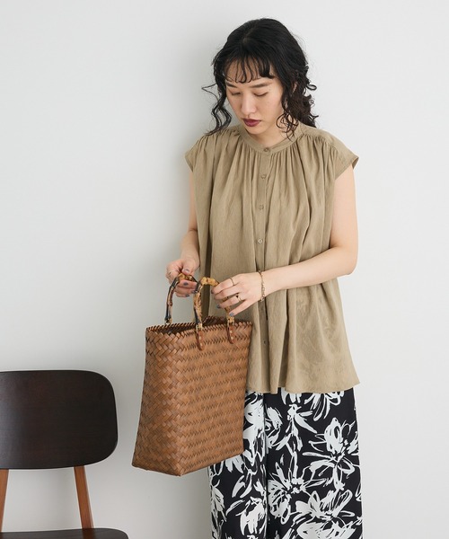 CRAFT STANDARD BOUTIQUE(クラフトスタンダードブティック)の「ヴィンテージボイルバックデザインブラウス(シャツ/ブラウス・レディース・ベージュ/チャコールグレー/ホワイト/レッド・FREE)」の12枚目の写真