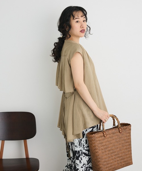 CRAFT STANDARD BOUTIQUE(クラフトスタンダードブティック)の「ヴィンテージボイルバックデザインブラウス(シャツ/ブラウス・レディース・ベージュ/チャコールグレー/ホワイト/レッド・FREE)」の14枚目の写真