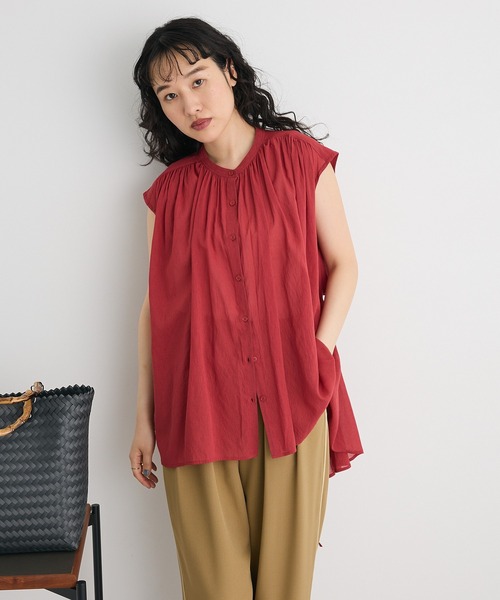 CRAFT STANDARD BOUTIQUE(クラフトスタンダードブティック)の「ヴィンテージボイルバックデザインブラウス(シャツ/ブラウス・レディース・ベージュ/チャコールグレー/ホワイト/レッド・FREE)」の19枚目の写真