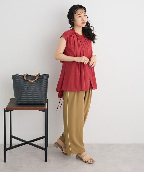 CRAFT STANDARD BOUTIQUE(クラフトスタンダードブティック)の「ヴィンテージボイルバックデザインブラウス(シャツ/ブラウス・レディース・ベージュ/チャコールグレー/ホワイト/レッド・FREE)」の22枚目の写真