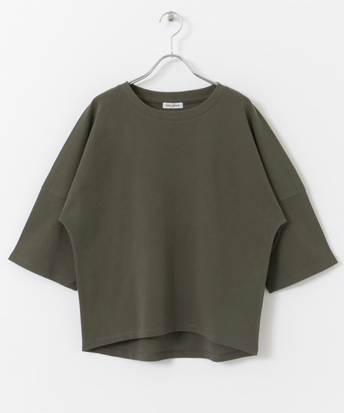 FORK&SPOON（フォークアンドスプーン）の「FORK&SPOON　ハイツイストコットンワイドTシャツ（Tシャツ/カットソー・レディース・ブラウン/ブラック/オフホワイト・1）」の22枚目の写真