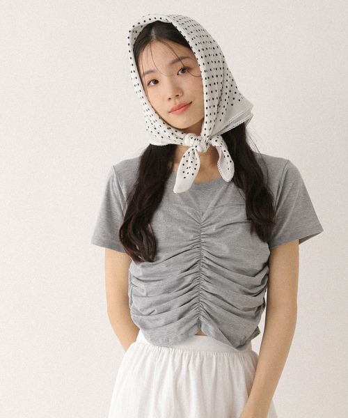 Heather（ヘザー）の「ドットスカーフ　499023（バンダナ/スカーフ・レディース・ブラック/ホワイト・ONE SIZE）」の10枚目の写真