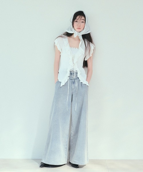 Heather（ヘザー）の「ドットスカーフ　499023（バンダナ/スカーフ・レディース・ブラック/ホワイト・ONE SIZE）」の4枚目の写真