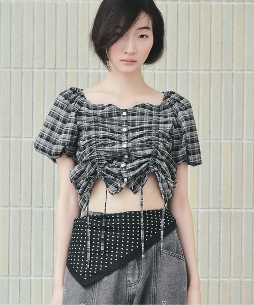 Heather（ヘザー）の「ドットスカーフ　499023（バンダナ/スカーフ・レディース・ブラック/ホワイト・ONE SIZE）」の6枚目の写真